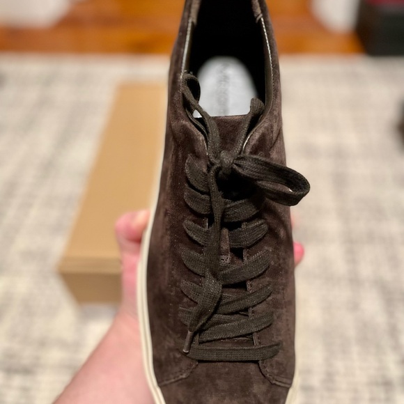 Water Resistant Suede Low Profile Court Sneaker - Picture 3 of 5